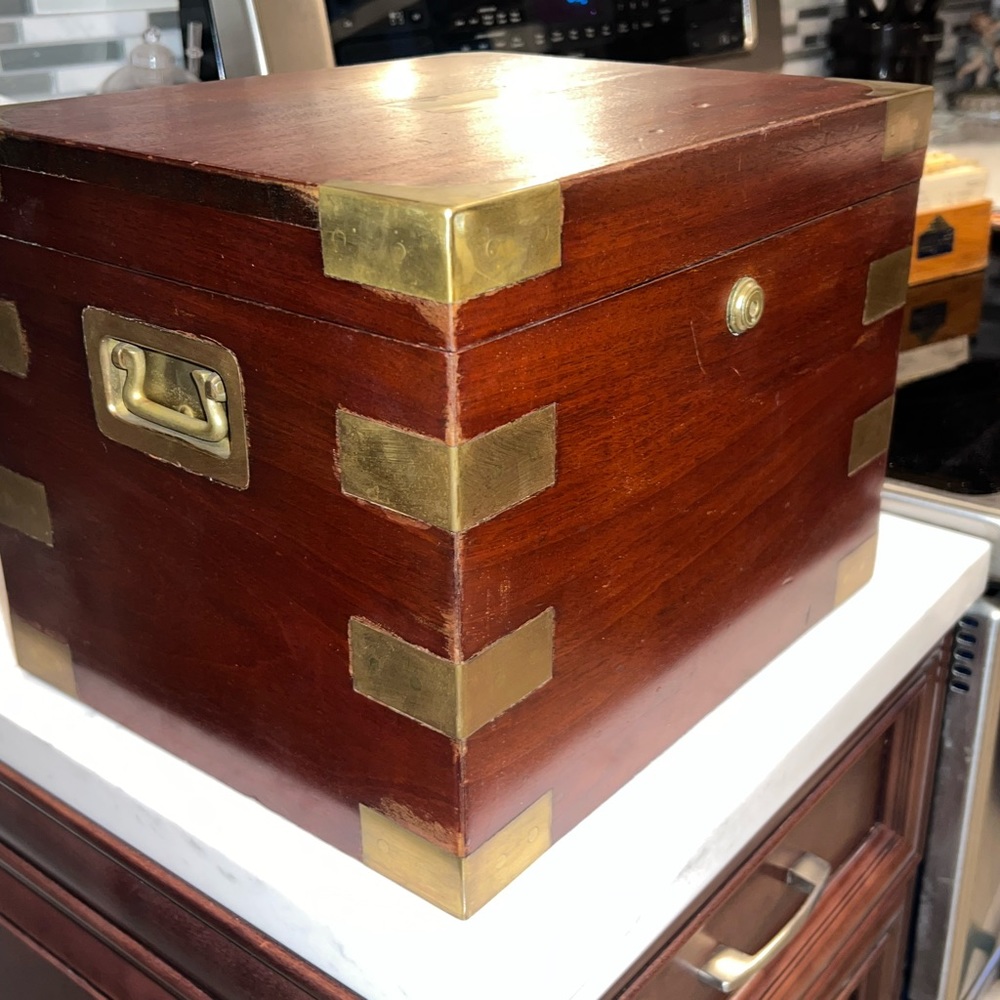 Antique Benson & Hedges 1907 Edwardian Campaign Style Humidor. 118 years old!